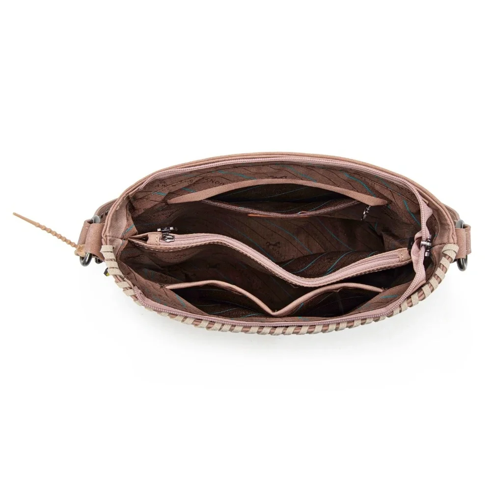 Montana West Embossed Collection Hobo Shoulder Bag Pink